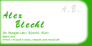 alex blechl business card